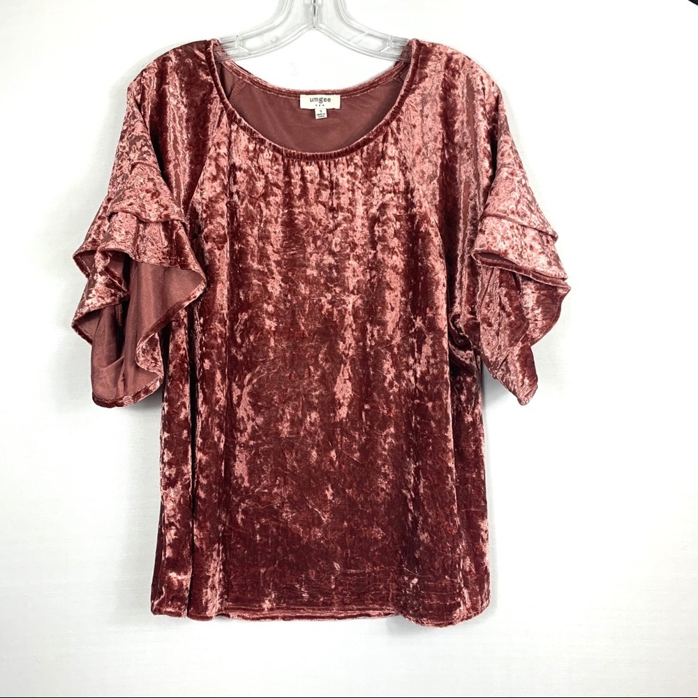 Umgee Velvet pink Top